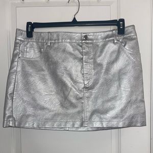 Silver Metallic Skirt